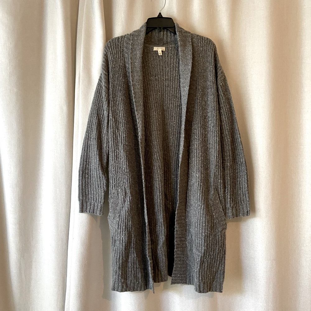 Soft Joie Open Front Cardigan Gray Medium